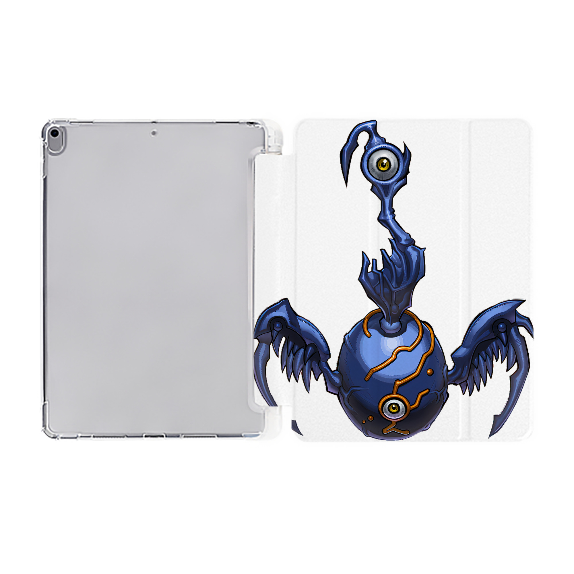 （画像用） 遊☆戯☆王 Yu-Gi-Oh! IPad ケース ペン収納付き 三つ折りスタンド PUレザー×シリコン 対応機種9.5/10.5/10.9インチ